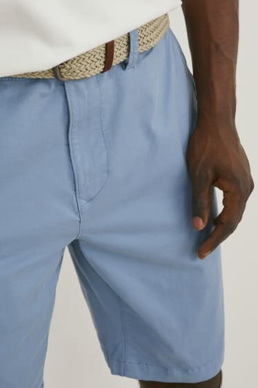Hommes - Short avec ceinture - LYCRA® - bleu clair