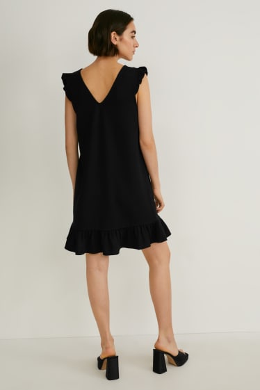 Mujer - Vestido de línea evasé - negro