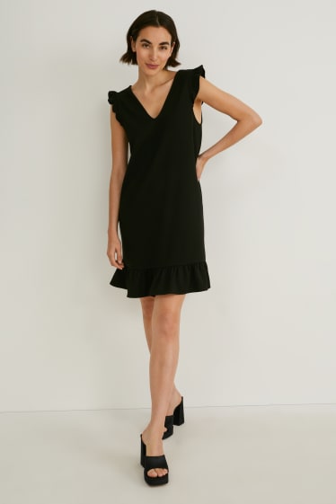 Mujer - Vestido de línea evasé - negro