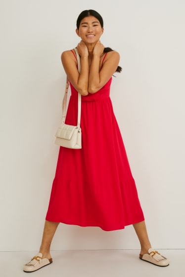 Mujer - Vestido fit & flare - reciclado - rojo