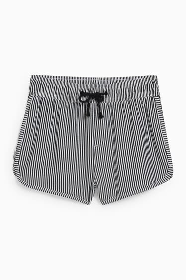 Children - Swim shorts - striped - black / white