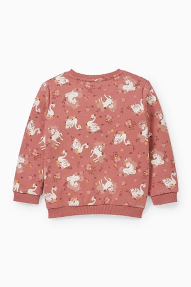 Children - Sweatshirt - floral - dark rose