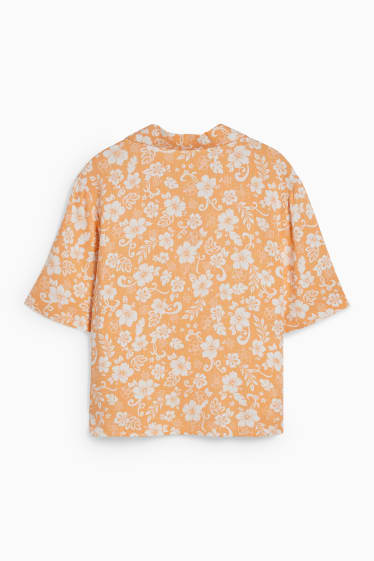 Tieners & jongvolwassenen - CLOCKHOUSE - blouse - gebloemd - oranje