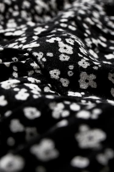Dámské - Těhotenské šaty - s květinovým vzorem - černá