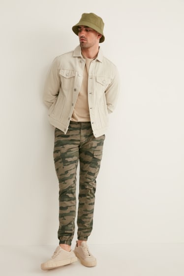 Uomo - Pantaloni cargo - tapered fit - Flex - LYCRA® - kaki