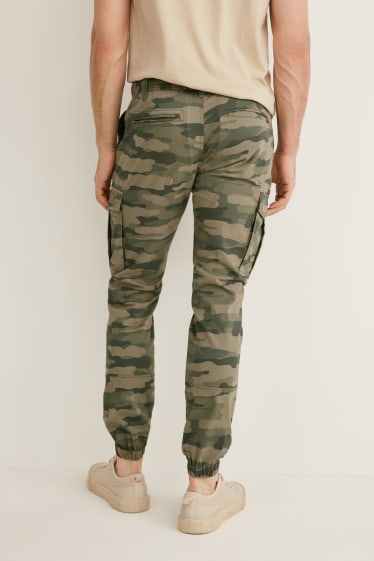 Uomo - Pantaloni cargo - tapered fit - Flex - LYCRA® - kaki