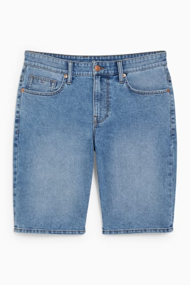 Men - Denim bermuda shorts - denim-light blue