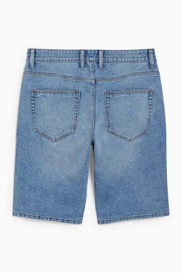 Men - Denim bermuda shorts - denim-light blue