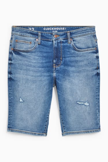 Hommes - CLOCKHOUSE - short en jean - LYCRA® - jean bleu
