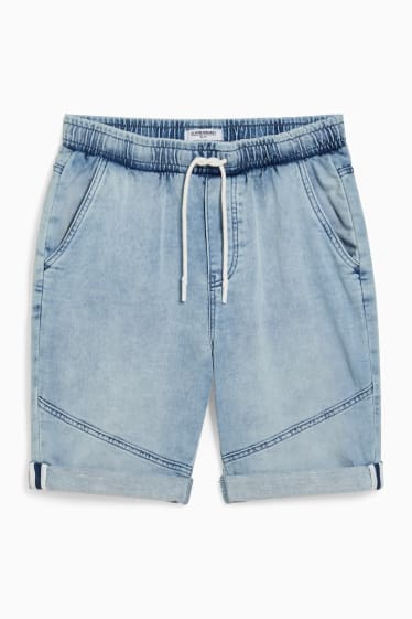 Hommes - CLOCKHOUSE - short en jean - jog denim - LYCRA® - jean bleu clair