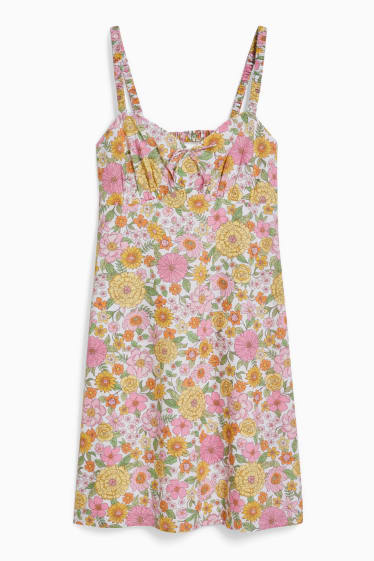 Dámské - CLOCKHOUSE - áčkové šaty - s květinovým vzorem - barevná