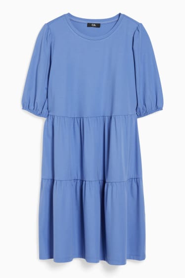 Damen - Fit & Flare Kleid - blau