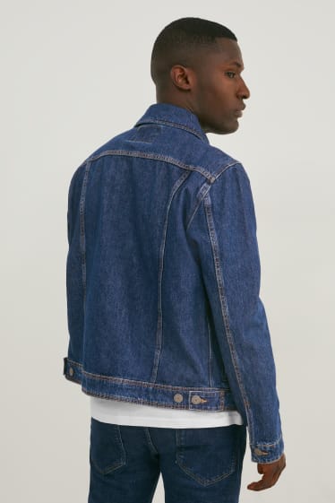 Hommes - Veste en jean     - jean bleu foncé