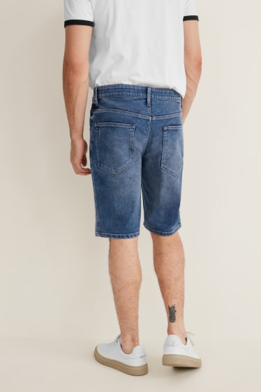 Men - Denim bermuda shorts - LYCRA® - denim-blue