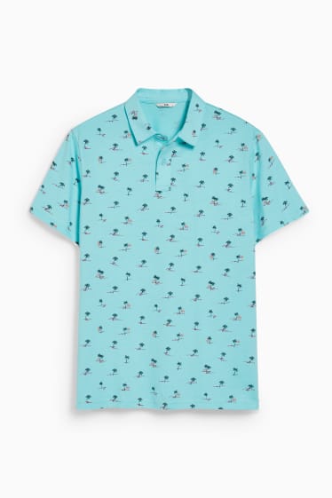 Men - Polo shirt - light turquoise