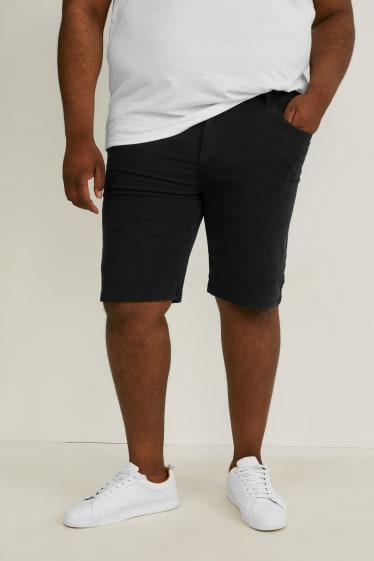 Men - Denim shorts - LYCRA® - black