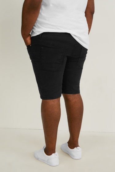 Men - Denim shorts - LYCRA® - black