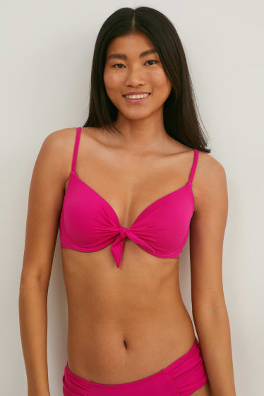 Mujer - Top de bikini con aros - con relleno - LYCRA® XTRA LIFE™ - fucsia