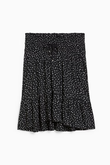 Women - Maternity skirt - polka dot - black