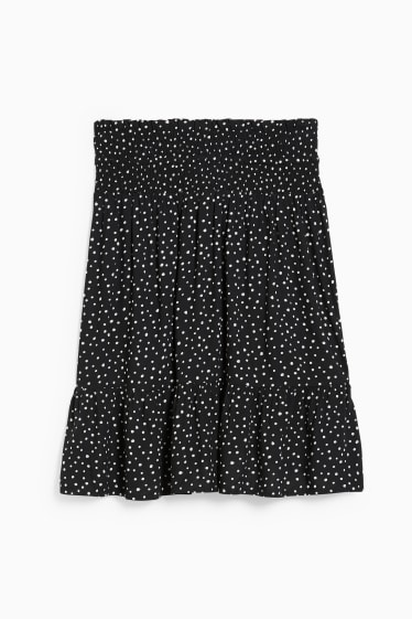 Women - Maternity skirt - polka dot - black