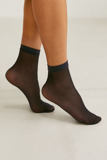 Dámské - Multipack 6 ks - silonové ponožky - 20 DEN - černá