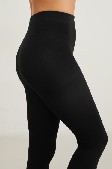 Women - Thermal leggings - 160 denier - black