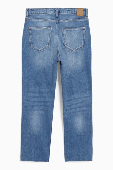Femmes - Jean coupe droite - high-waist - LYCRA® - jean bleu