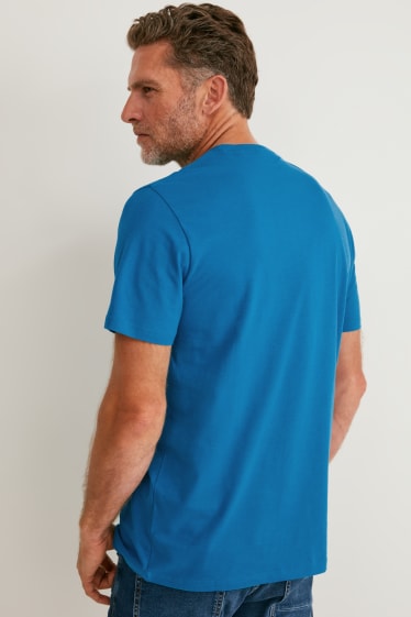 Hommes - T-shirt - bleu pétrole