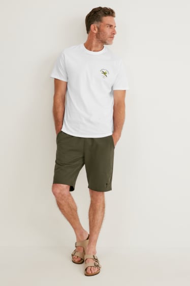 Men - Sweat shorts - dark green