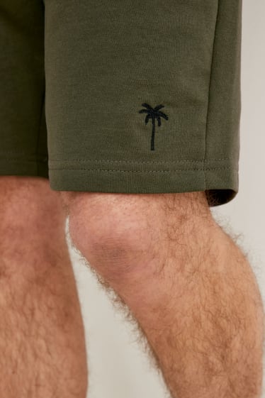 Men - Sweat shorts - dark green