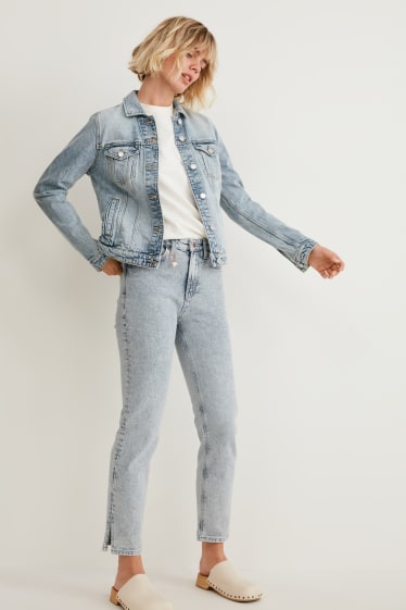 Women - Straight jeans - high waist - LYCRA® - denim-light blue