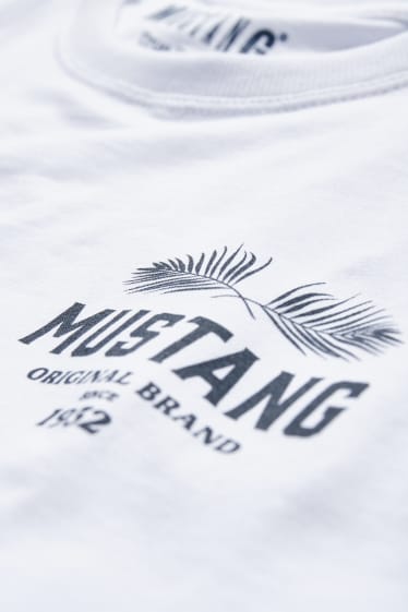 Heren - MUSTANG - T-shirt - wit