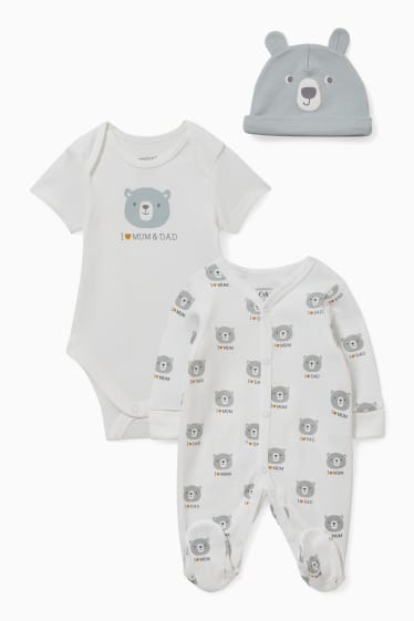 Babies - Newborn outfit  - 3 piece - white