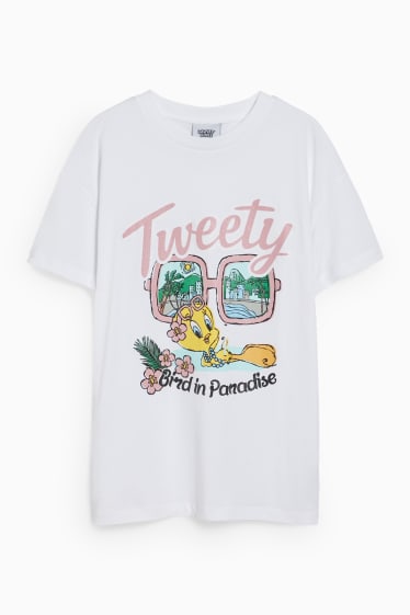 Mujer - CLOCKHOUSE - camiseta - Looney Tunes - blanco