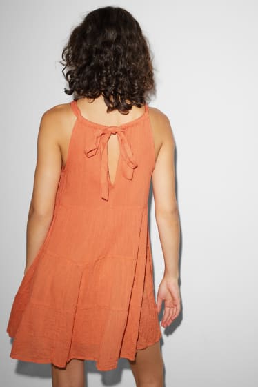 Femmes - CLOCKHOUSE - robe évasée - orange