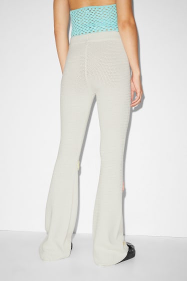 Femmes - CLOCKHOUSE - pantalon en maille - blanc