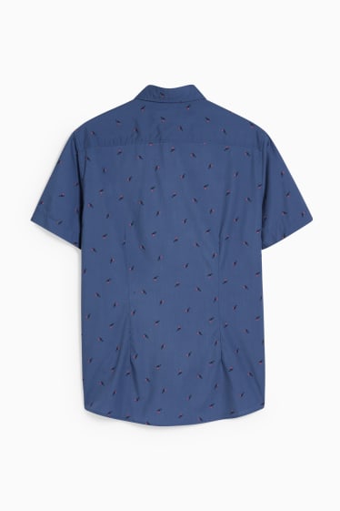 Heren - Overhemd - slim fit - button down - blauw