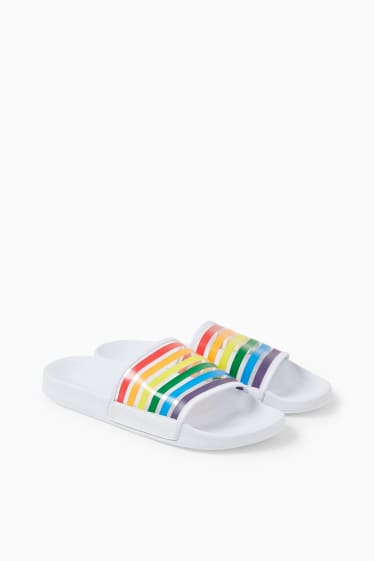 Jóvenes - CLOCKHOUSE - chanclas - PRIDE - blanco