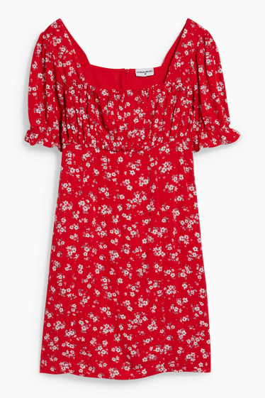 Donna - CLOCKHOUSE - vestito - a fiori - rosso