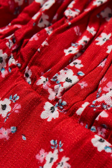 Dámské - CLOCKHOUSE - šaty - s květinovým vzorem - červená