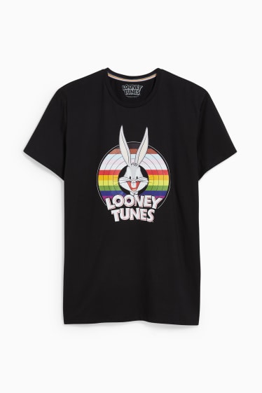 Uomo - CLOCKHOUSE - t-shirt - Looney Tunes - PRIDE - nero