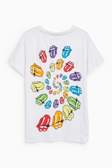 Nastolatki - CLOCKHOUSE - T-shirt - Rolling Stones - PRIDE - biały