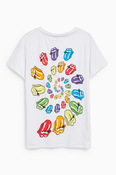 Hombre - CLOCKHOUSE - camiseta - Rolling Stones - PRIDE - blanco