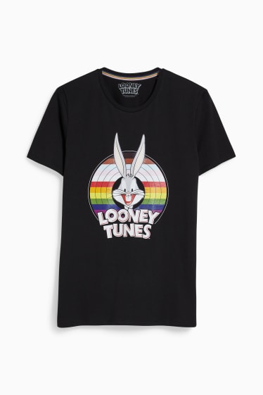Uomo - CLOCKHOUSE - t-shirt - Looney Tunes - PRIDE - nero