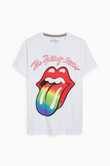 Men - CLOCKHOUSE - T-shirt - Rolling Stones - PRIDE - white