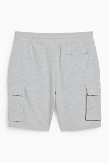 Men - CLOCKHOUSE - cargo sweat shorts - light gray-melange