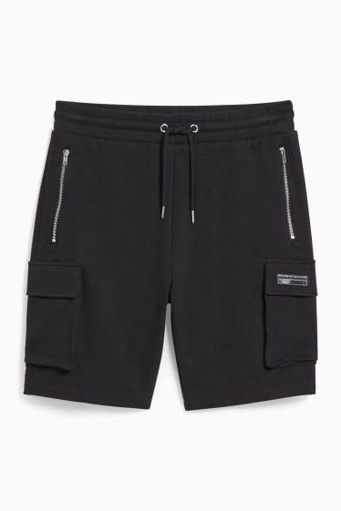 Uomo - CLOCKHOUSE - shorts cargo felpati - nero