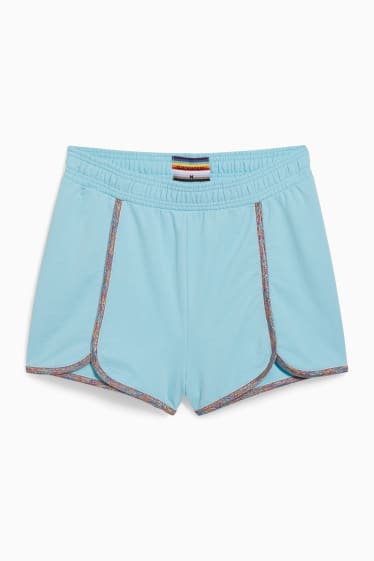 Donna - CLOCKHOUSE - shorts di felpa - PRIDE - azzurro