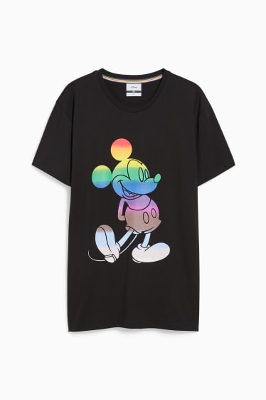 Pánské - CLOCKHOUSE - tričko - Mickey Mouse - PRIDE - černá