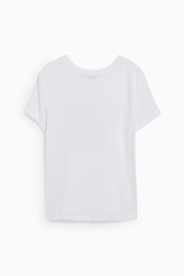 Nastolatki - CLOCKHOUSE - T-shirt - w kwiatki - biały